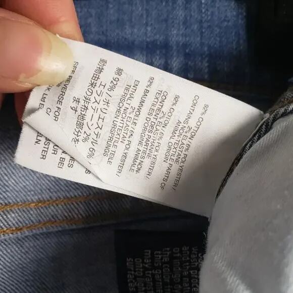 Madewell Distressed Blue Denim 9" High Rise Skinny Jeans Women's Size 28 - Picture 9 of 15